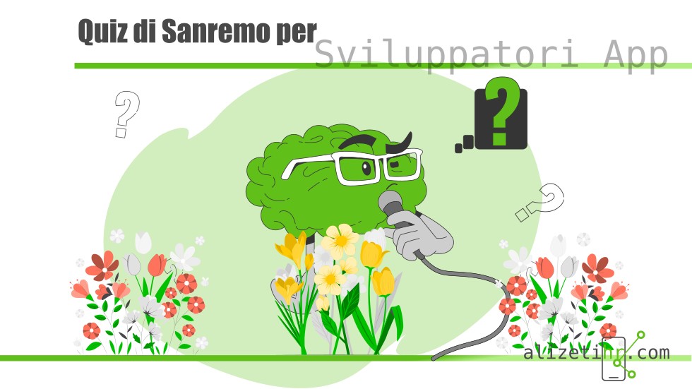 Quiz speciale Sanremo per sviluppatori app